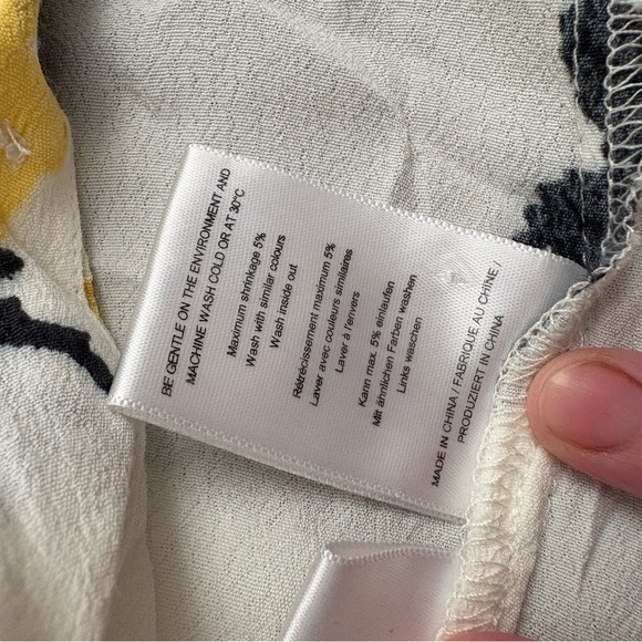 Ganni yellow rose button down viscose size 36 - Picture 6 of 8